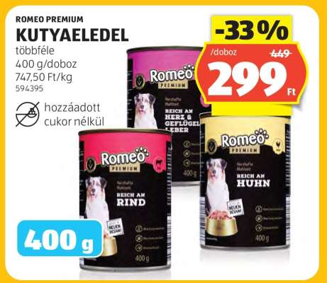 ROMEO PRÉMIUM KUTYAELEDEL