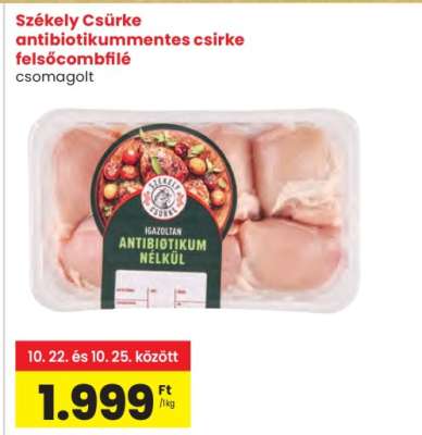 Székely Csirke antibiotikummnetes csirke felsőcombfilé