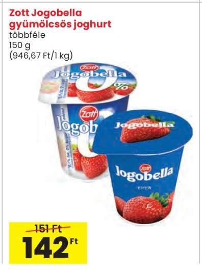 Zott Jogobella gyümölcsös joghurt