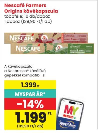 Nescafé Farmers Origins kávékapszula