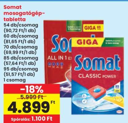 Somat Mosogatógép Tabletta