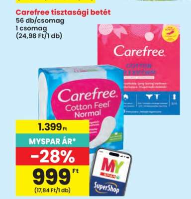 CAREFREE Tisztasági betét