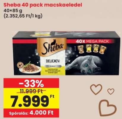 Sheba 40 pack macskaeledel