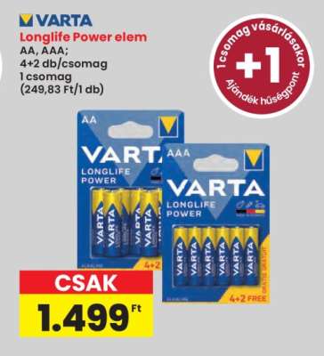 VARTA Longlife Power elem