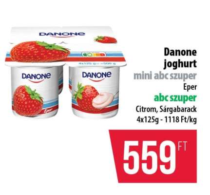 Danone joghurt mini abc szuper