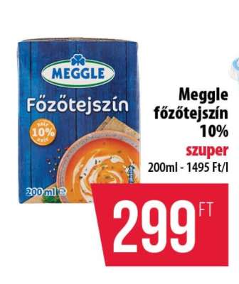 Meggle főzőtejszín 10%