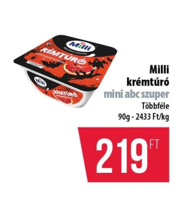 Milli krémtúró mini abc szuper