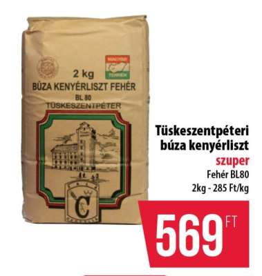 Tüskeszentpéteri búza kenyérliszt
