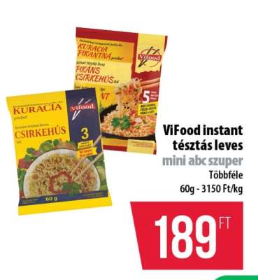 VIFOOD INSTANT TÉSZTÁS LEVES
