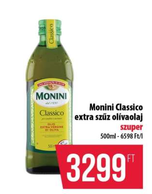 MONINI CLASSICO EXTRA SZŰZ OLÍVAOLAJ