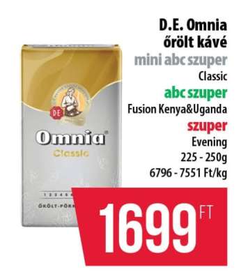 D.E. Omnia őrölt kávé