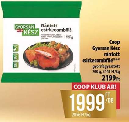 Coop GYORSAN KÉSZ rántott csirkecombfilé