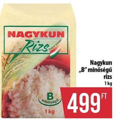 Nagykun „B” minőségű rizs