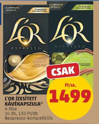 L'OR Ízesített Kávékapszula