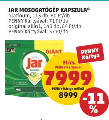 Jar mosogatógép-kapszula