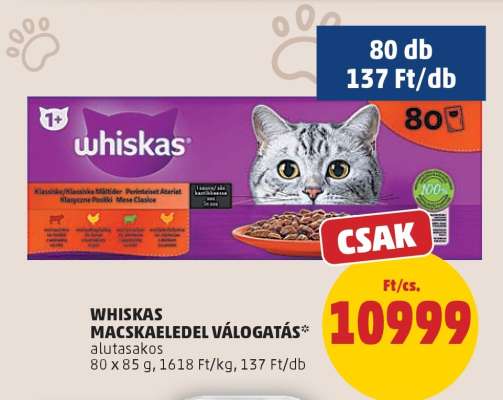WHISKAS MACSKAELEDEL VÁLOGATÁS