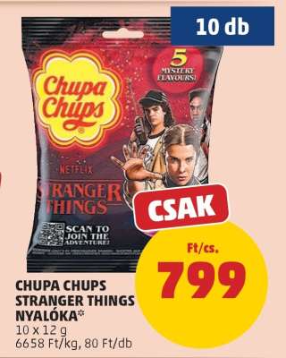 CHUPA CHUPS STRANGER THINGS NYALÓKA