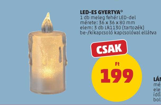 LED-ES GYERTYA