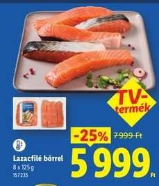 Lazacfilé bőrrel