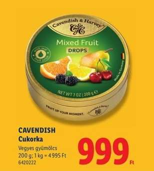 CAVENDISH Cukorka