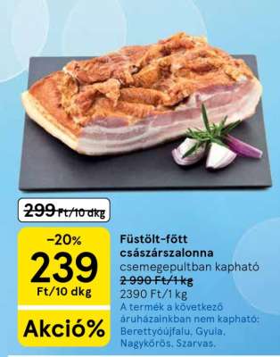 Füstölt-főtt császárszalonna