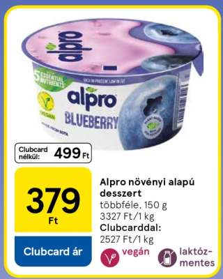 Alpro növényi alapú desszert