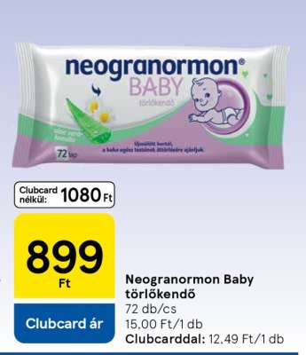 Neogranormon Baby törlőkendő