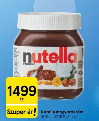 Nutella mogyorókrém