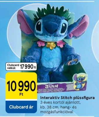 Interaktív Stitch plüssfigura