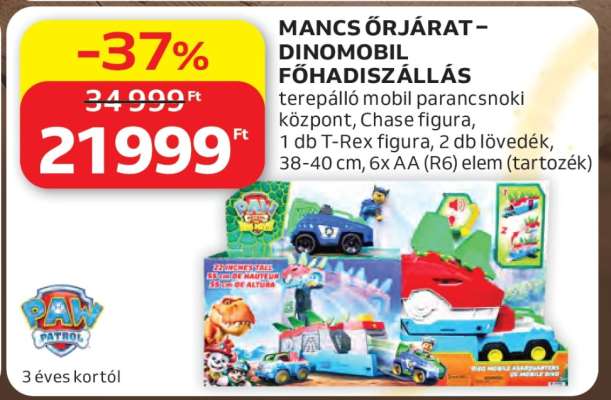 MANCS ŐRJÁRAT – DINOMOBIL FŐHADISZÁLLÁS
