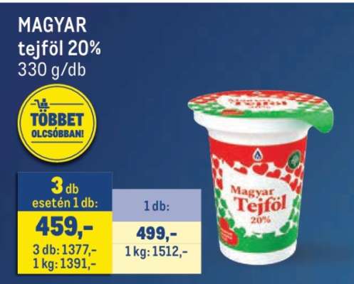 Magyar tejföl 20%