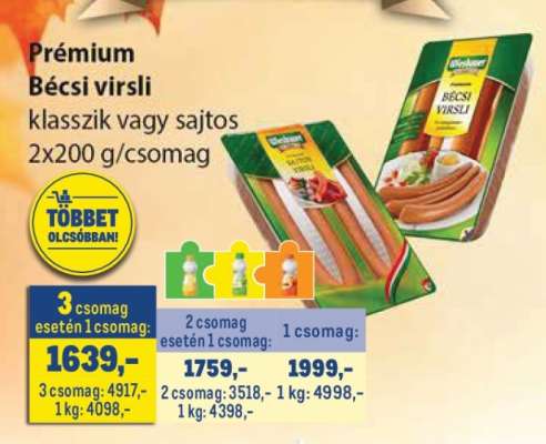 Prémium Bécsi virsli