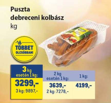 Puszta debreceni kolbász