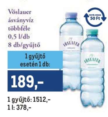Vöslauer ásványvíz többféle