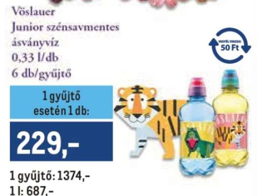 Vöslauer Junior szénsavmentes ásványvíz