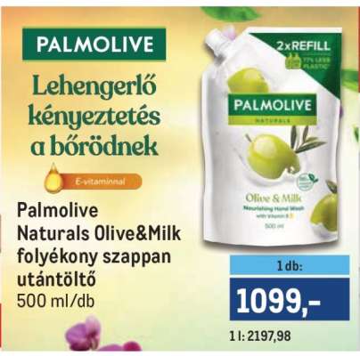 Palmolive Naturals Olive&Milk folyékony szappan utántöltő
