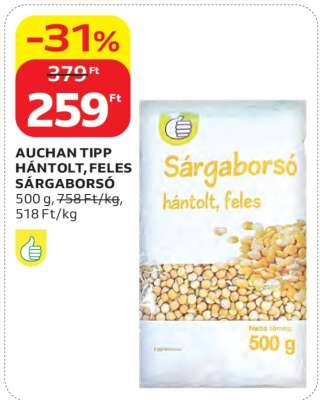 Auchan Tipp Hántolt, Feles Sárgaborsó