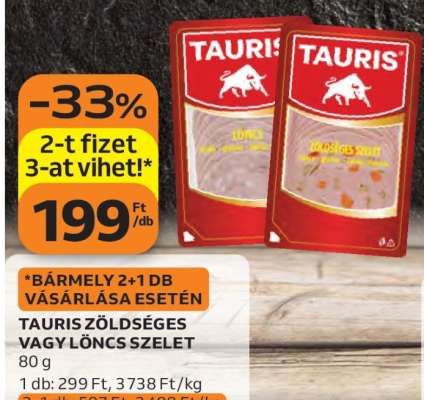Tauris Zöldséges vagy Löncs Szelet