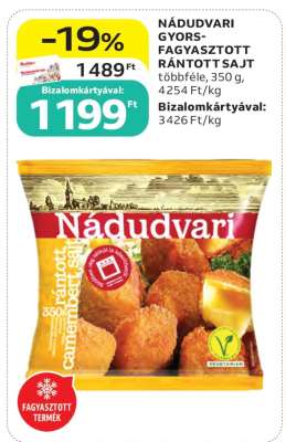 NÁDUDVARI GYORS-FAGYASZTOTT RÁNTOTT SAJT