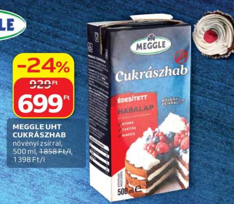 MEGGLE UHT CUKRÁSZHAB