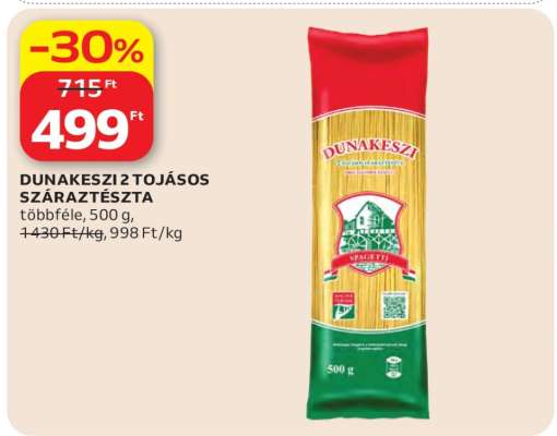 Dunakeszi 2 tojásos száraztészta