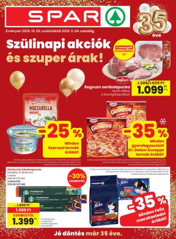 Újság SPAR - 2026.10.29 - 2026.11.04.