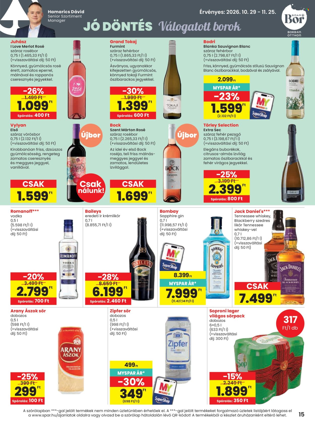 SPAR akciós újságok - 2026.10.29 - 2026.11.04. Oldal 15
