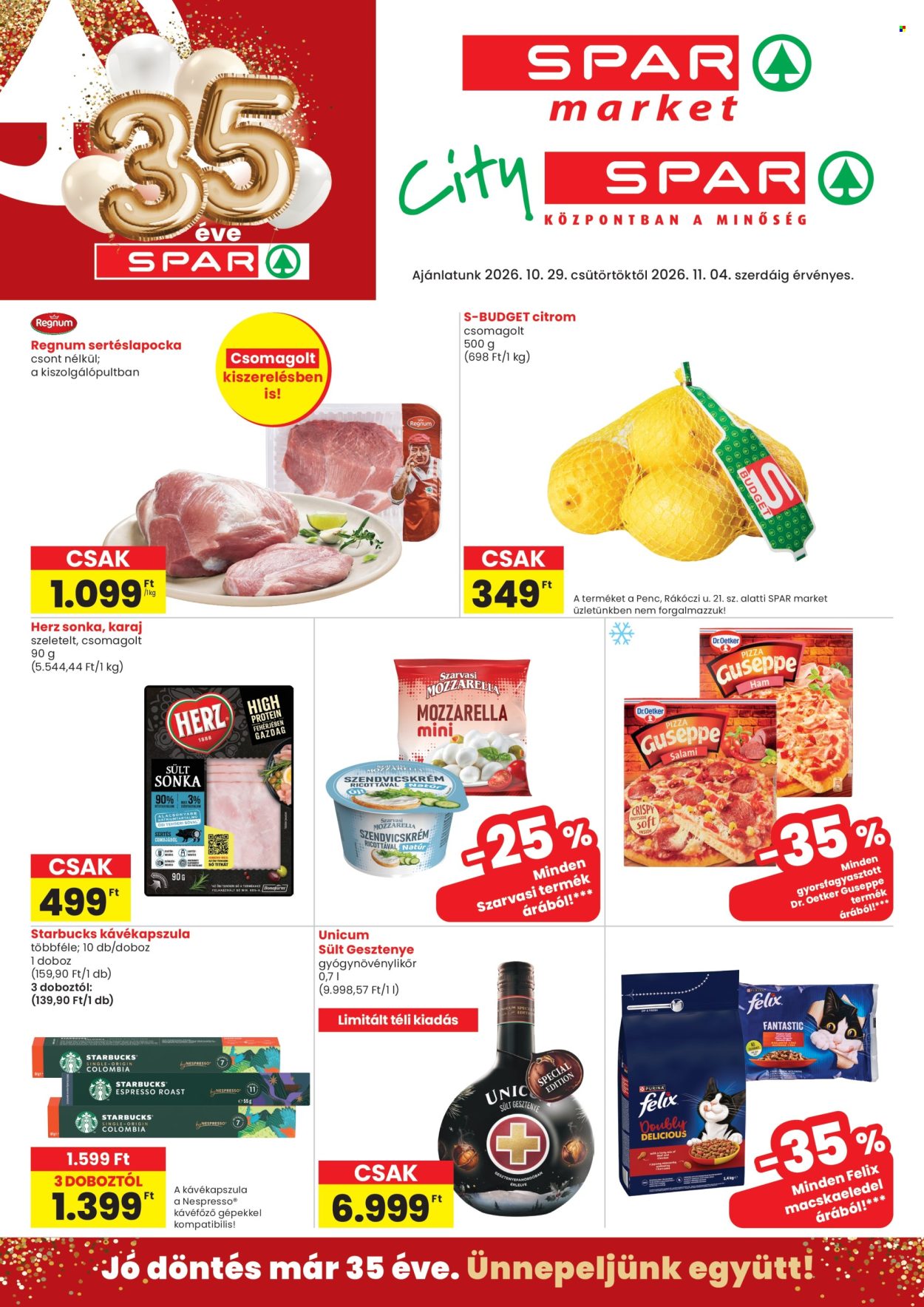 SPAR akciós újságok - 2026.10.29 - 2026.11.04. Oldal 1
