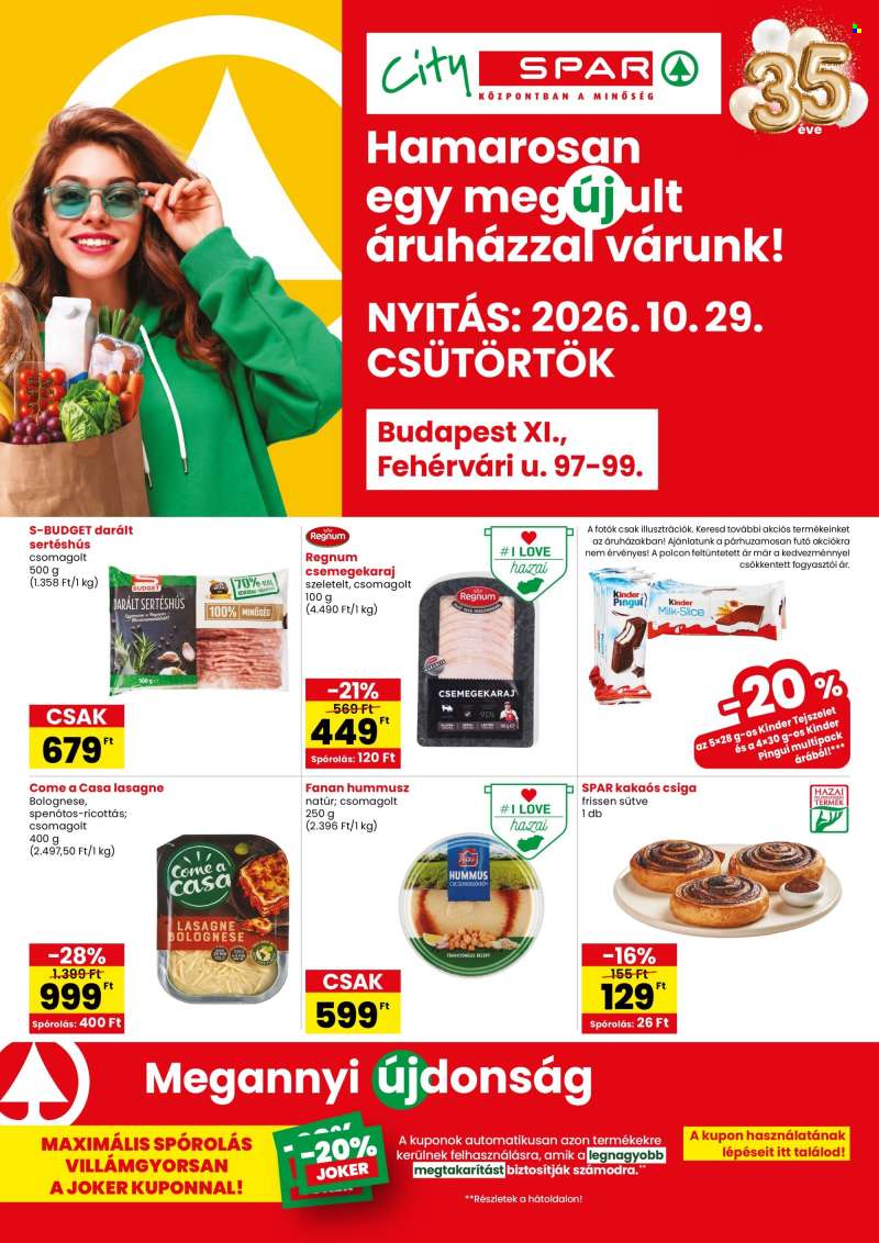 Újság City SPAR - 2026.10.29 - 2026.11.04.