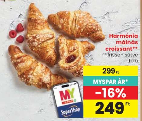 Harmónia málnás croissant