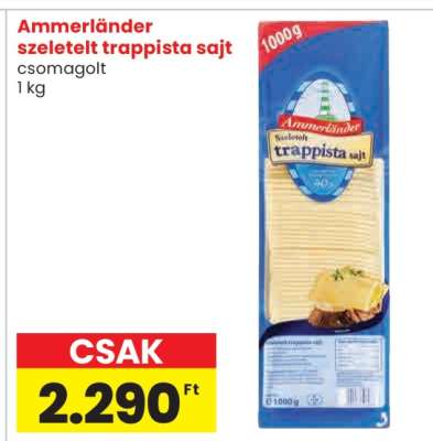 Ammerlander szeletelt Trappista sajt
