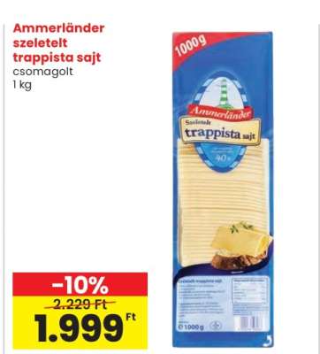 Ammerlander szeletelt Trappista sajt