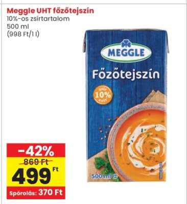 MEGGLE UHT Főzőtejszín