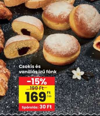 Csokis és vaníliás ízű fánk